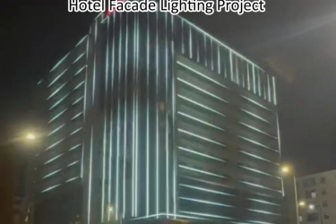 First Cooperation, Successful Delivery: A Hotel Exterior DMX512 RGBW Lighting Project Case