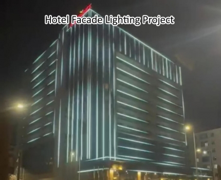First Cooperation, Successful Delivery: A Hotel Exterior DMX512 RGBW Lighting Project Case